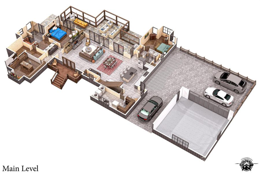 2D floor plan layout of this home in , Cashiers, NC (Image 7).