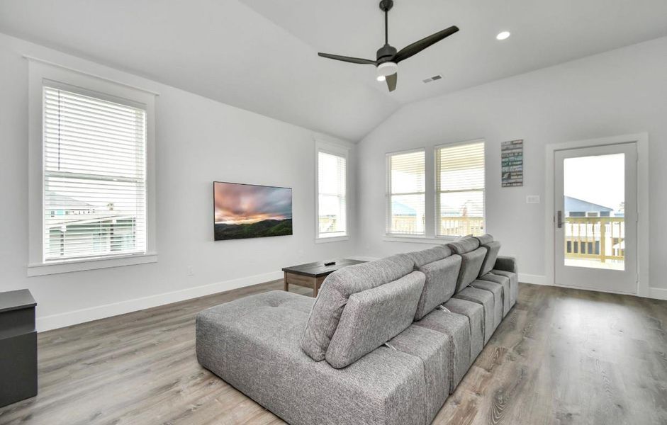 Furnished interior view inside a new home in , Galveston (Image 11). Furnished interior view inside a new home in , Galveston (Image 11).