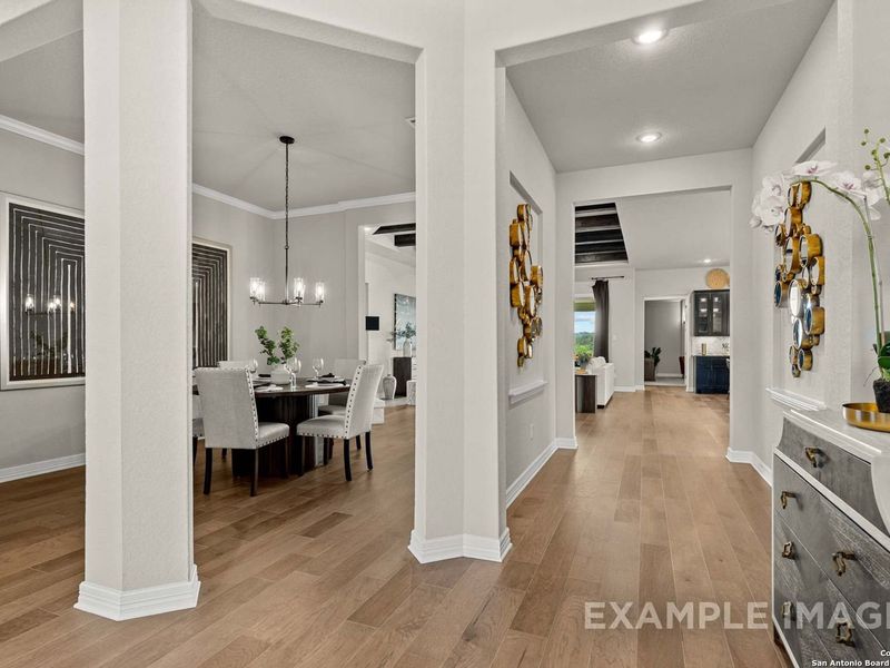 Furnished interior view inside a new home in Potranco Oaks, Castroville (Image 11).