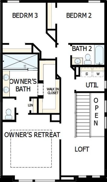 2D floor plan layout of this home in Easton Park - Nelson Village - Jewel Series, Austin, TX (Image 6). 2D floor plan layout of this home in Easton Park - Nelson Village - Jewel Series, Austin, TX (Image 6).