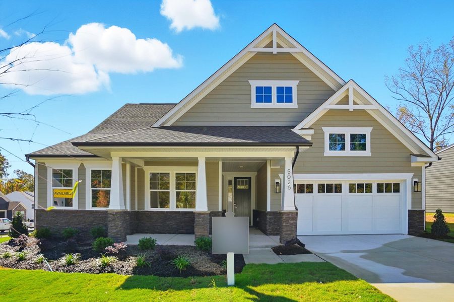 Front exterior of a new home in Rone Creek, Waxhaw, NC, highlighting curb appeal (Image 24).