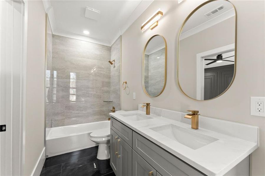 Furnished interior view inside a new home in , Hoschton (Image 65).