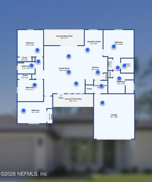 2D floor plan layout of this home in , Palm Coast, FL (Image 4).