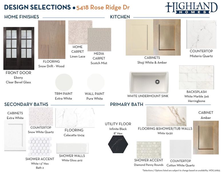 Sample of building materials used in homes in Fulbrook on Fulshear Creek, Fulshear (Image 22).