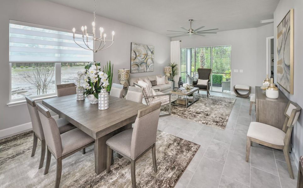 Furnished interior view inside a new home in Woodhaven, Port Orange (Image 6).