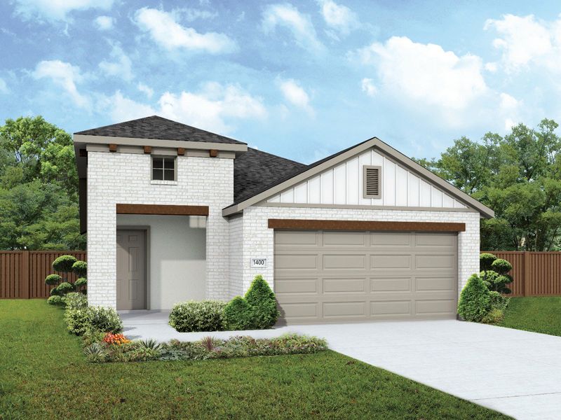2D floor plan layout for the Compass by DRB Homes in Prominence, San Antonio, TX (Image 12).