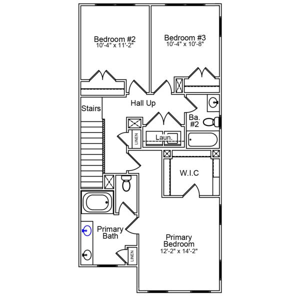 2D floor plan layout of this home in Renaissance at White Oak, Garner, NC (Image 4).