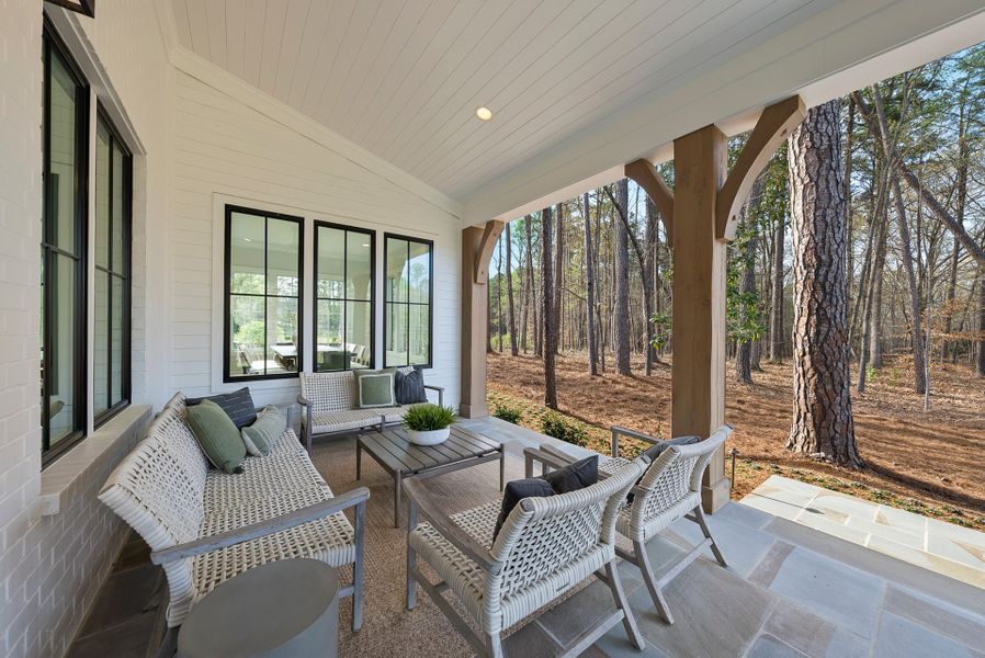 Representative exterior details of a home built from the Eloise by Homes by Dickerson in The Founding at Blue Ridge, Raleigh (Image 8).