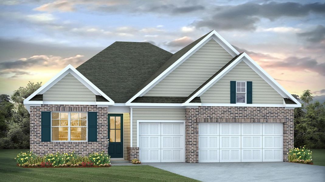 Representative exterior photo of a completed home built from the TRIVECTA by D.R. Horton in Livingston Woods, Irmo, SC (Image 2). Representative exterior photo of a completed home built from the TRIVECTA by D.R. Horton in Livingston Woods, Irmo, SC (Image 2).