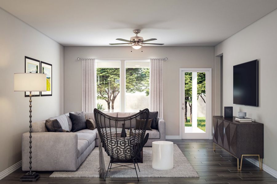 Representative furnished interior of a home built from the Blanco by Tri Pointe Homes in Mason Woods, Cypress (Image 8).