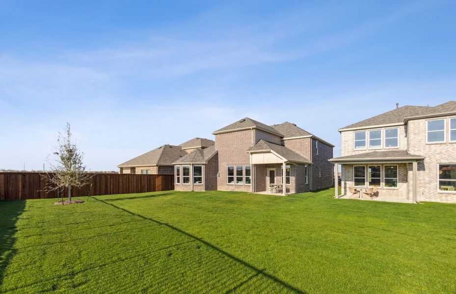 Spacious, fenced-in backyard