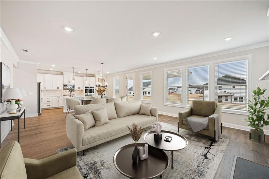 Furnished interior view inside a new home in River Pointe, Monroe (Image 10).