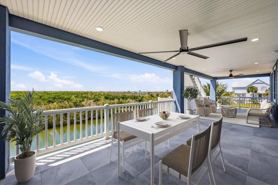 Exterior details and patio area of a home in , Placida (Image 32).