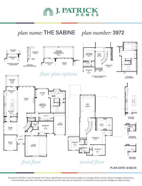 2D floor plan layout of this home in Artavia 70′ Lots, Conroe, TX (Image 4).