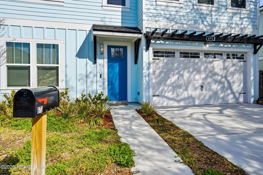 Exterior details and patio area of a home in , Jacksonville Beach (Image 2). Exterior details and patio area of a home in , Jacksonville Beach (Image 2).
