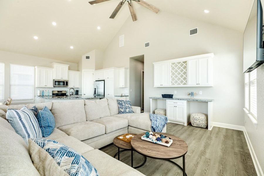 Furnished interior view inside a new home in , Surfside Beach (Image 11). Furnished interior view inside a new home in , Surfside Beach (Image 11).