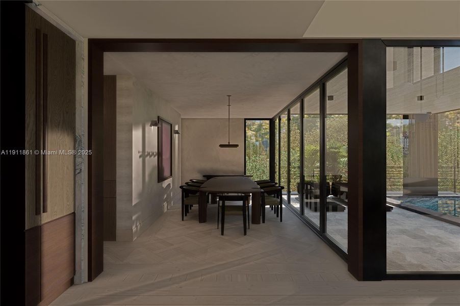 Furnished interior view inside a new home in , Miami Beach (Image 10).