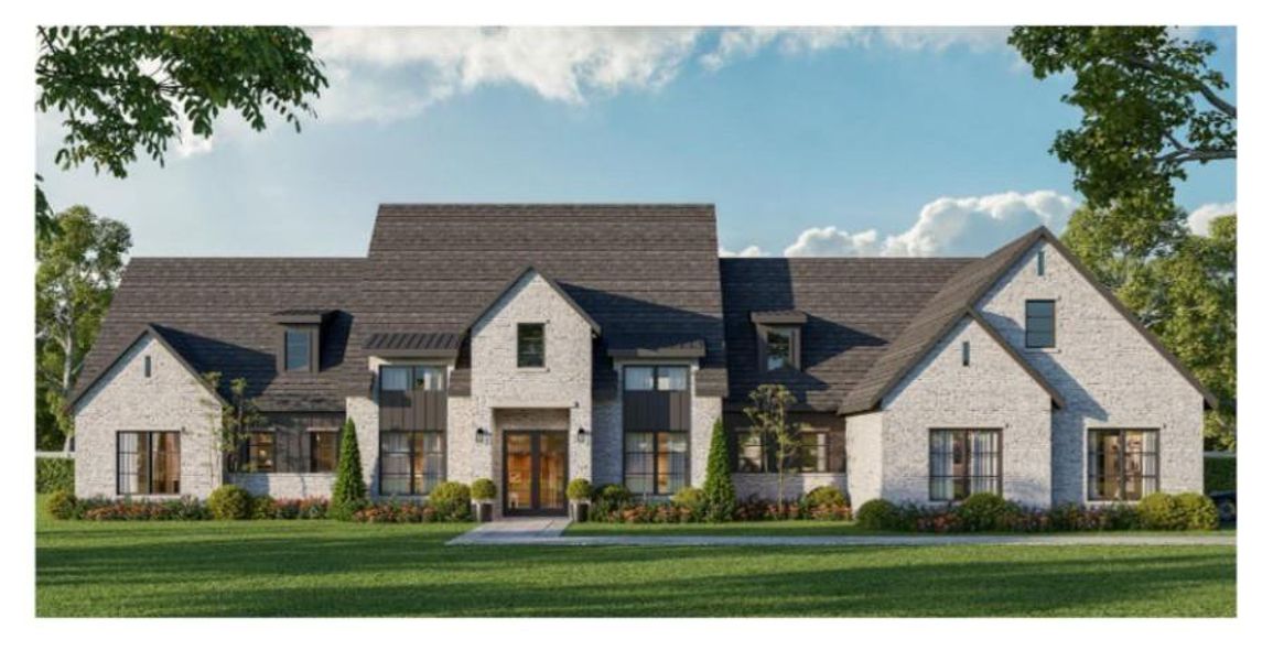 Front exterior of a new home in , Waxahachie, TX, highlighting curb appeal (Image 1).