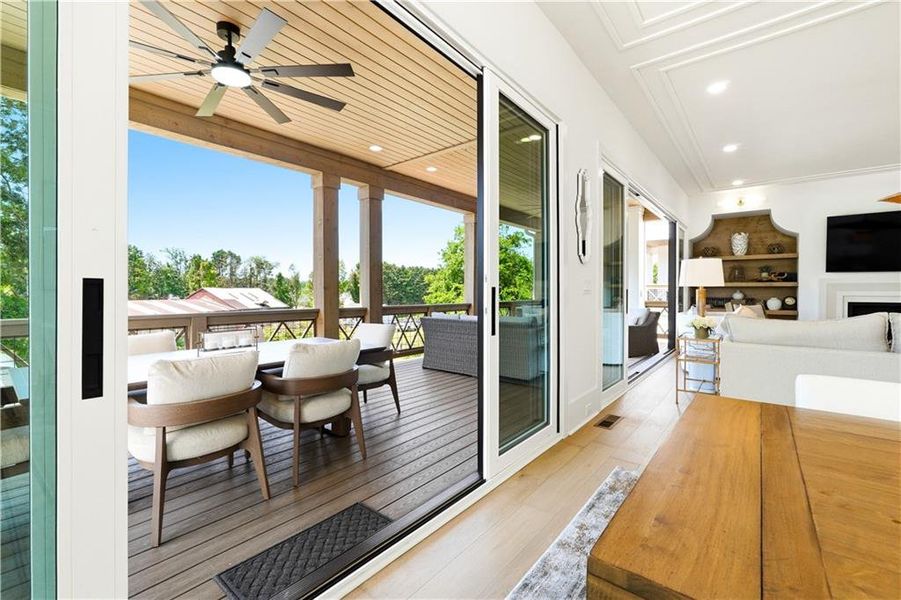 Exterior details and patio area of a home in Echo at Crabapple, Milton (Image 29).