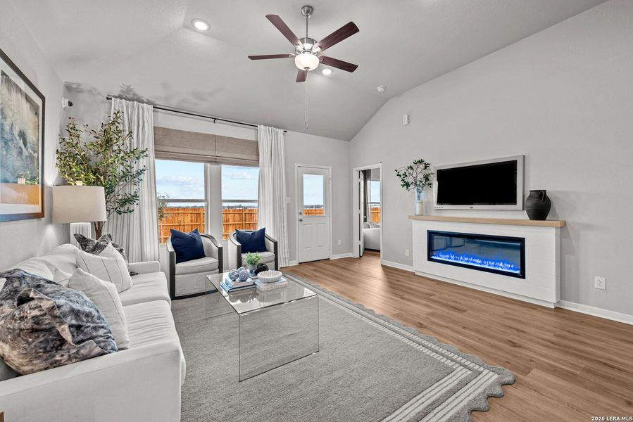 Furnished interior view inside a new home in Meadows at Clear Springs, New Braunfels (Image 6). Furnished interior view inside a new home in Meadows at Clear Springs, New Braunfels (Image 6).