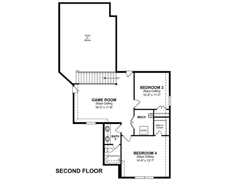 2D floor plan layout of this home in Heath Golf and Yacht Club, Heath, TX (Image 3).
