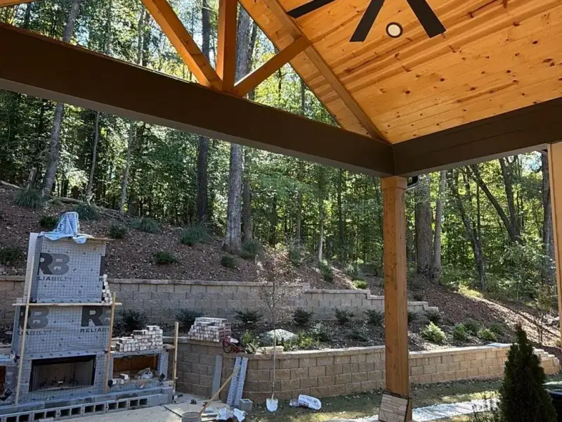 In-progress construction of a new home in , Hoschton, GA (Image 35).