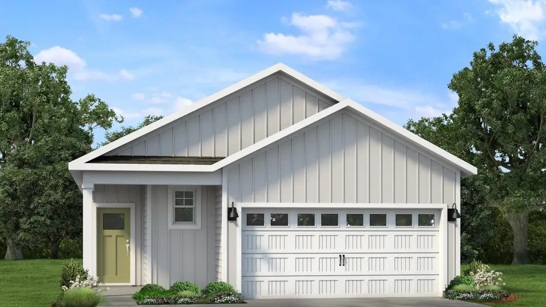 Representative exterior photo of a completed home built from the Jemison by D.R. Horton in The Sanctuary at East Argent, Ridgeland, SC (Image 1). Representative exterior photo of a completed home built from the Jemison by D.R. Horton in The Sanctuary at East Argent, Ridgeland, SC (Image 1).