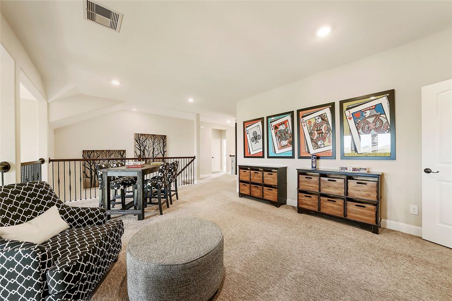 Furnished interior view inside a new home in Valencia: Hilltop Collection, Manvel (Image 25).