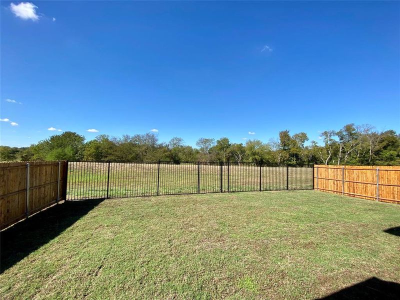 GREAT location in the community! Backs to Greenspace with 6 foot wrought iron fence w/gate at rear and privacy fence at sides. Future community pond is on the left side (only one neighbor.) GREAT location in the community! Backs to Greenspace with 6 foot wrought iron fence w/gate at rear and privacy fence at sides. Future community pond is on the left side (only one neighbor.)