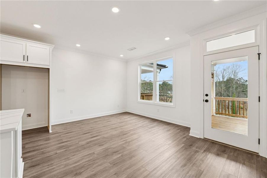 Spacious, unfurnished interior of a new home in Millcroft Townhomes, Buford (Image 17). Spacious, unfurnished interior of a new home in Millcroft Townhomes, Buford (Image 17).