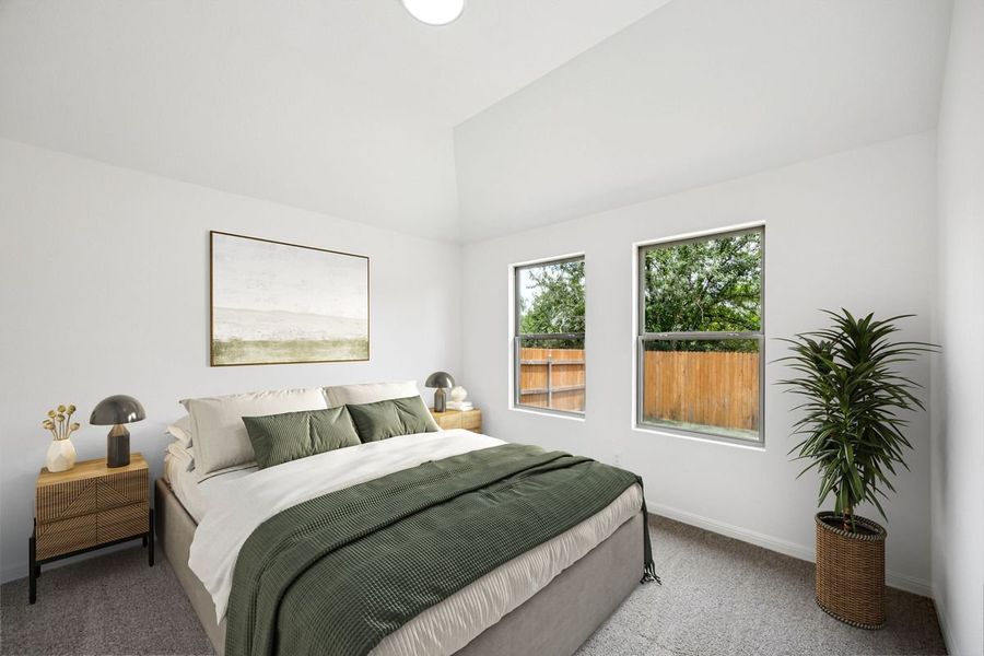 Primary Suite in the Spruce home plan by Trophy Signature Homes - REPRESENTATIVE PHOTO