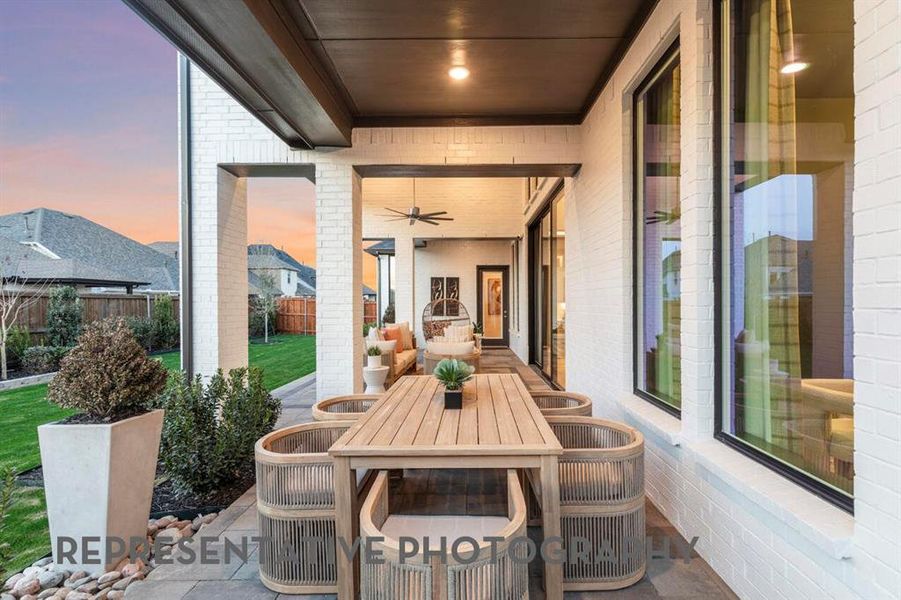 Exterior details and patio area of a home in The Parks at Wilson Creek, Celina (Image 3).