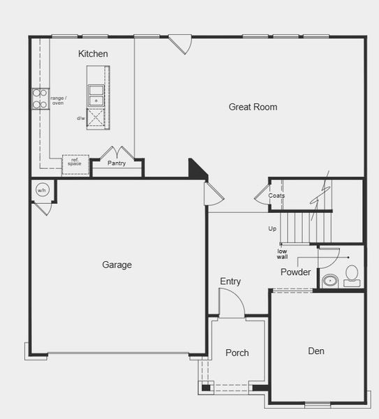 2D floor plan layout for the Plan 2429 Modeled by KB Home in Hidden Trails, Belton, TX (Image 13). 2D floor plan layout for the Plan 2429 Modeled by KB Home in Hidden Trails, Belton, TX (Image 13).
