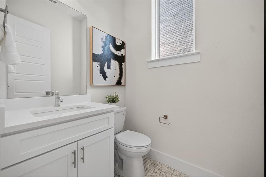 Bathroom with vanity and toilet Bathroom with vanity and toilet