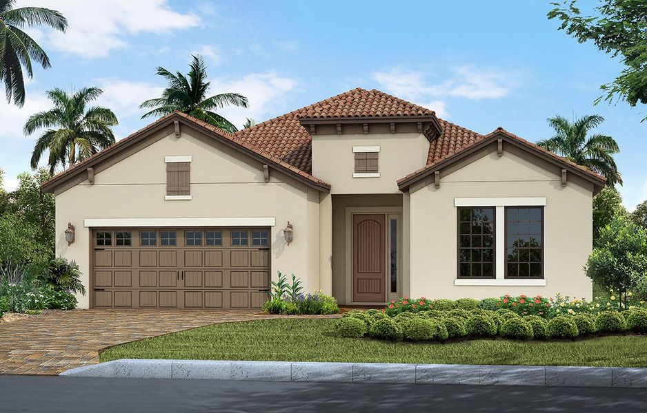 Representative exterior photo of a completed home built from the Endless Summer 4 by Neal Communities in Boca Royale Golf & Country Club at Wellen Park, Englewood, FL (Image 2).