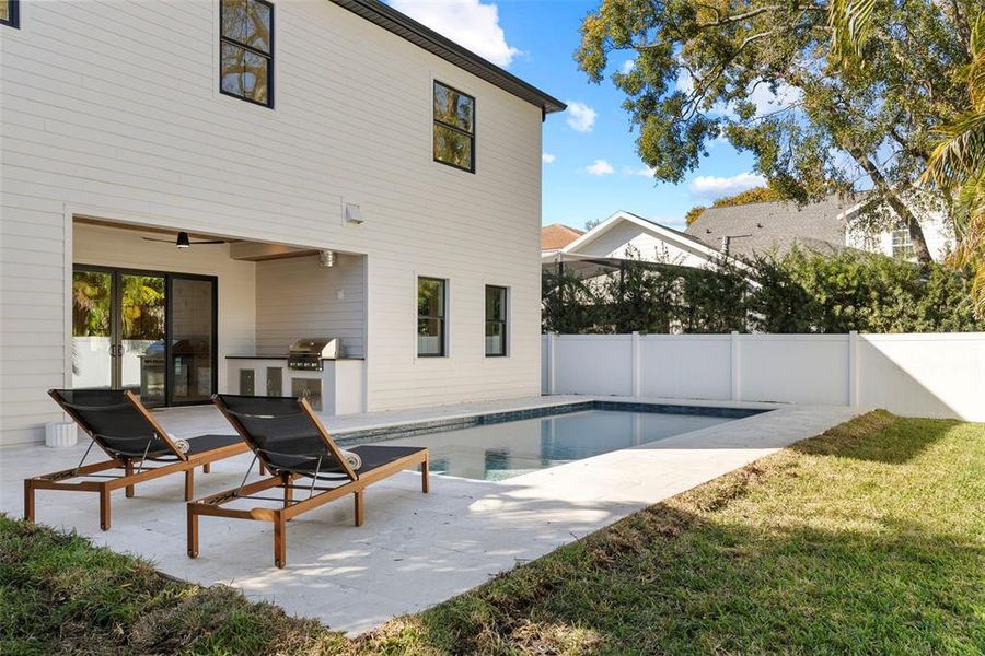 Exterior details and patio area of a home in , Tampa (Image 3). Exterior details and patio area of a home in , Tampa (Image 3).