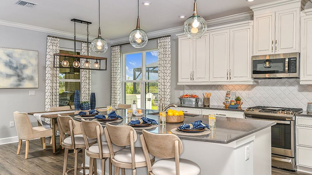 Furnished interior view inside a new home in Esplanade at Wiregrass Ranch, Wesley Chapel (Image 8).