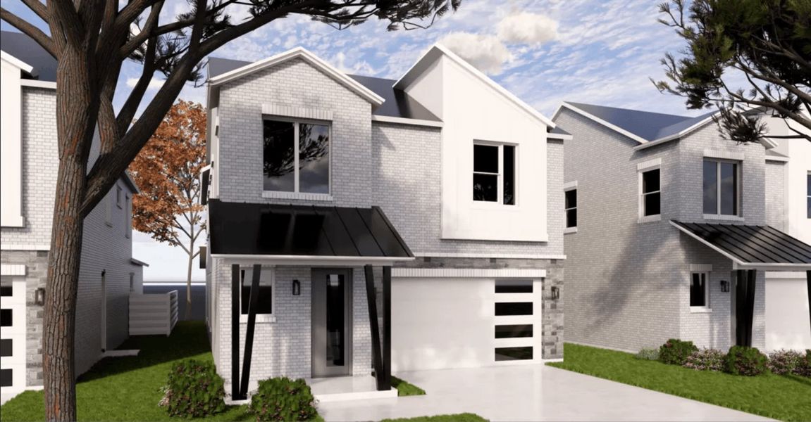 Representative exterior photo of a completed home built from the Plan 2 by Monarch Homes in Royal Court, Frisco, TX (Image 1).