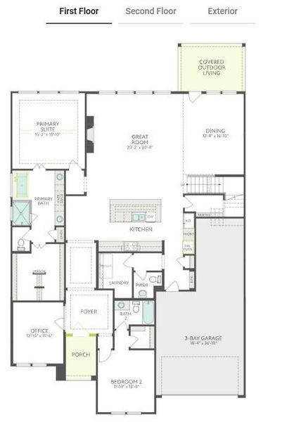 2D floor plan layout of this home in Cross Creek Ranch 60′, Fulshear, TX (Image 5). 2D floor plan layout of this home in Cross Creek Ranch 60′, Fulshear, TX (Image 5).