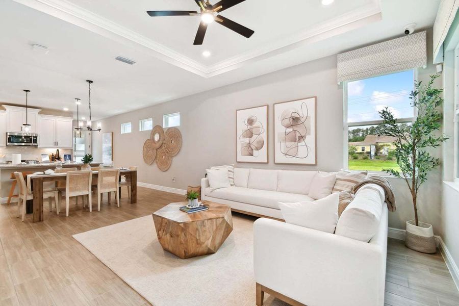 Representative furnished interior of a home built from the Sandpiper by William Ryan Homes in Fairway Pointe - Villa Community, Sun City Center (Image 11).