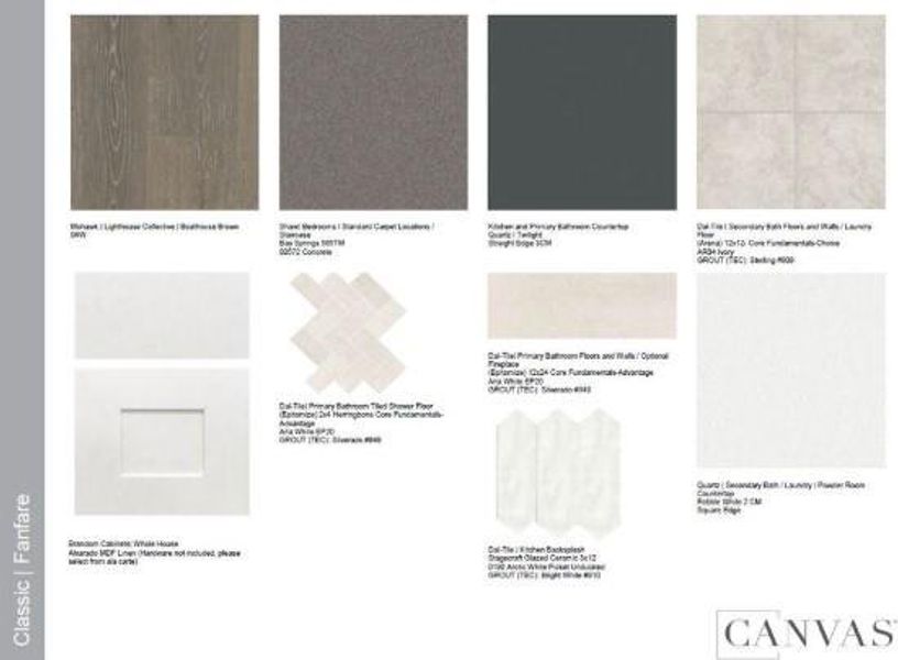Design Selections. Home is currently under construction, selections subject to change.