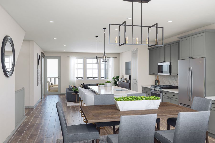 Representative furnished interior of a home built from the M by Tri Pointe Homes in Candelas Townhomes, Arvada (Image 29).