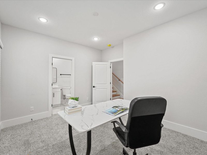 Furnished interior view inside a new home in Skyline Homes at Cavalcade, Houston (Image 5).