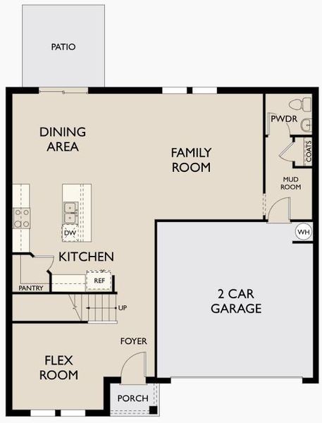 2D floor plan layout of this home in Silverton, Dacula, GA (Image 3).