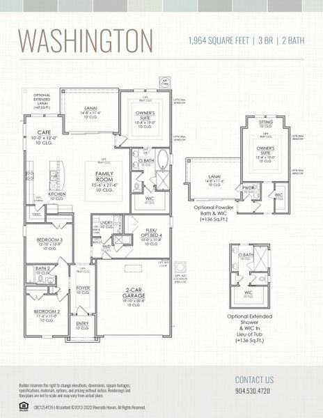 2D floor plan layout for the Washington by Riverside Homes in Hidden Creek at SilverLeaf Phase 2, St. Augustine, FL (Image 24). 2D floor plan layout for the Washington by Riverside Homes in Hidden Creek at SilverLeaf Phase 2, St. Augustine, FL (Image 24).