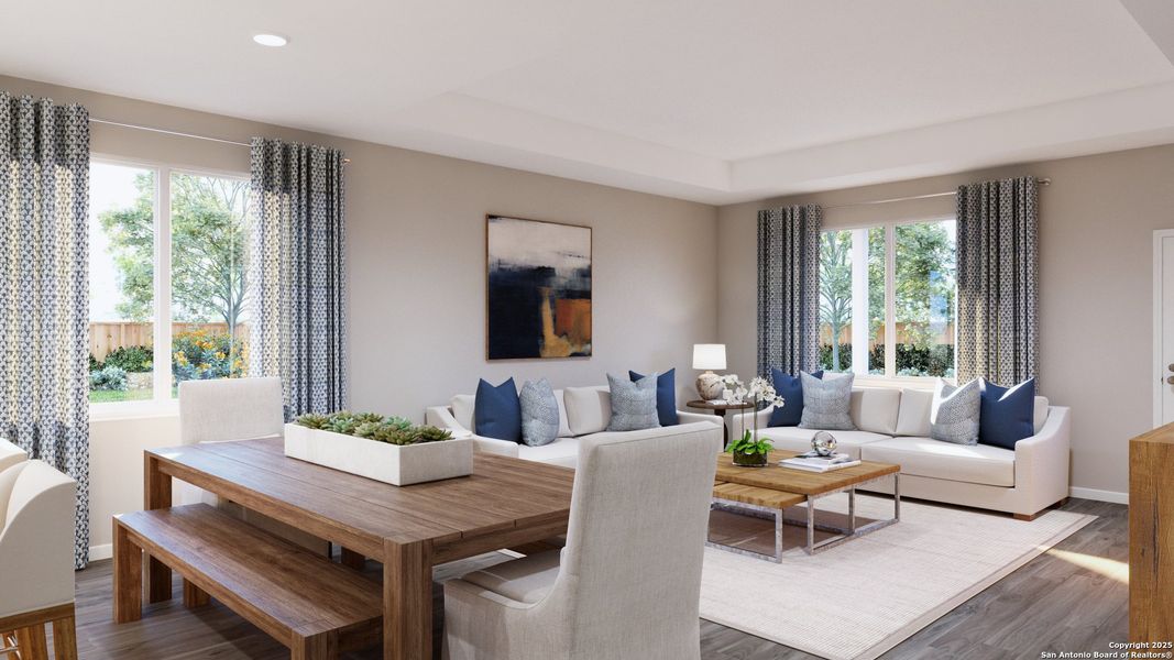 Furnished interior view inside a new home in Cinco Lakes, San Antonio (Image 22). Furnished interior view inside a new home in Cinco Lakes, San Antonio (Image 22).