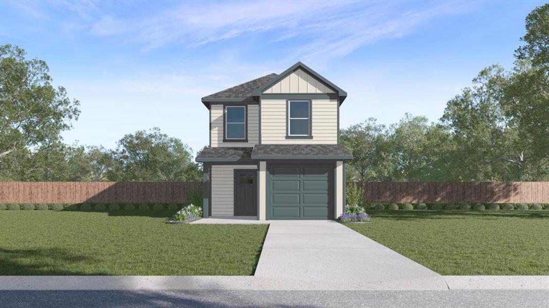 Front exterior of a new home in Arbor Trails North, Princeton, TX, highlighting curb appeal (Image 1). Front exterior of a new home in Arbor Trails North, Princeton, TX, highlighting curb appeal (Image 1).