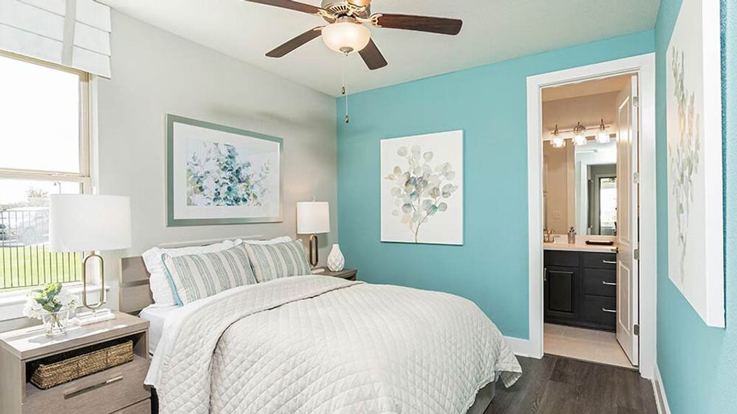 Furnished interior view inside a new home in Parkside on the River, Georgetown (Image 10).