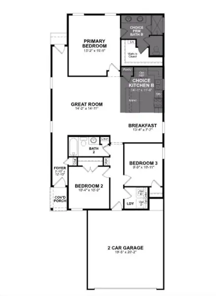 2D floor plan layout of this home in Somerset, Myrtle Beach, SC (Image 3).