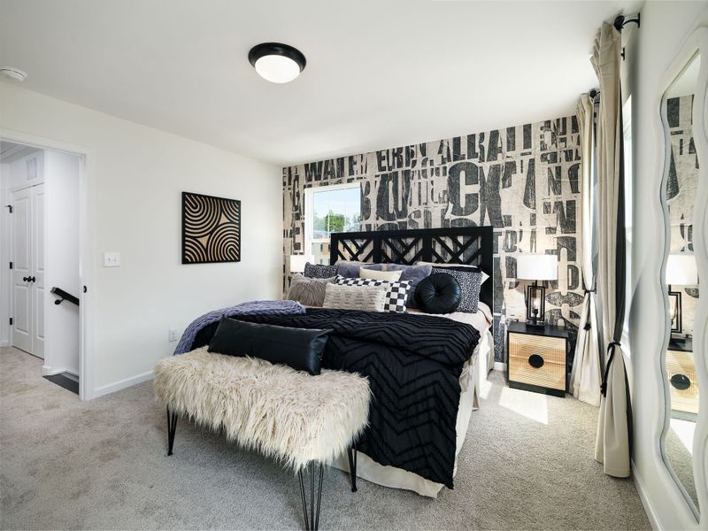 Furnished interior view inside a new home in Village at Reedy Creek Townhomes, Charlotte (Image 12).
